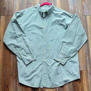 L.L. Bean Men's Casual Green Plaid Shirt XL